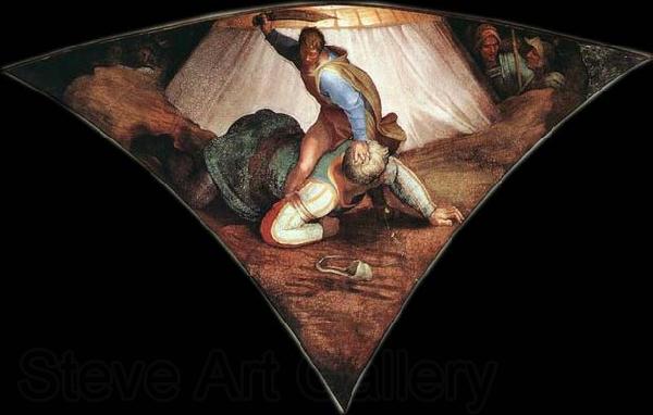 Michelangelo Buonarroti David and Goliath Spain oil painting art